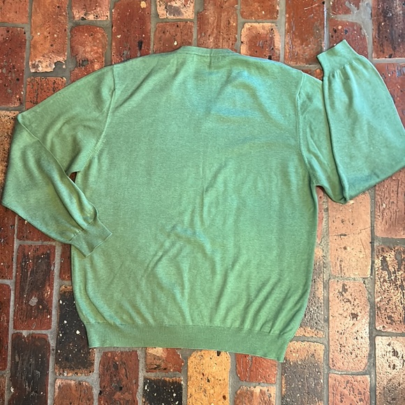 Sette Ponti Italian made Argyle v-neck sweater szL - Picture 5 of 8